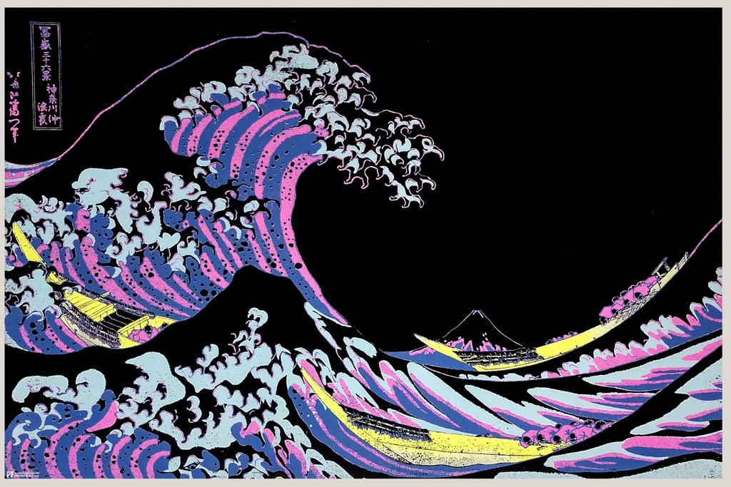 アート・デザイン・音楽 Hokusai Great Wave off Kanagawa Katsushika Hokusai Japanese Art Vaporwave